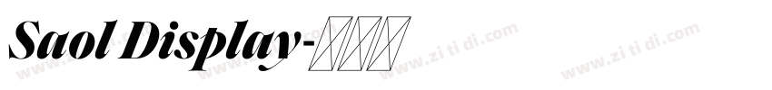 Saol Display字体转换